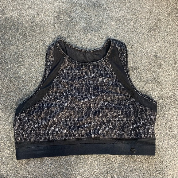 2XU high neck mesh printed athletic sports bra - Picture 1 of 8